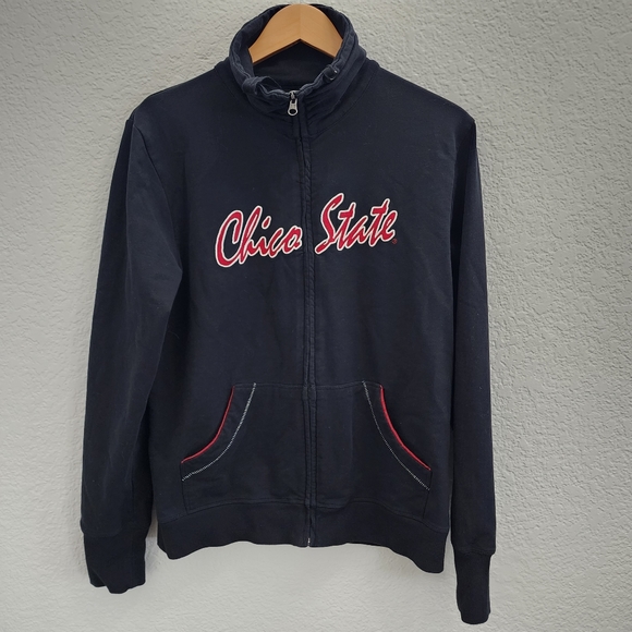 Campus Drive Sweaters - Campus Drive Chico State Black & Red Zip Up Sweatershirt - Women's Large